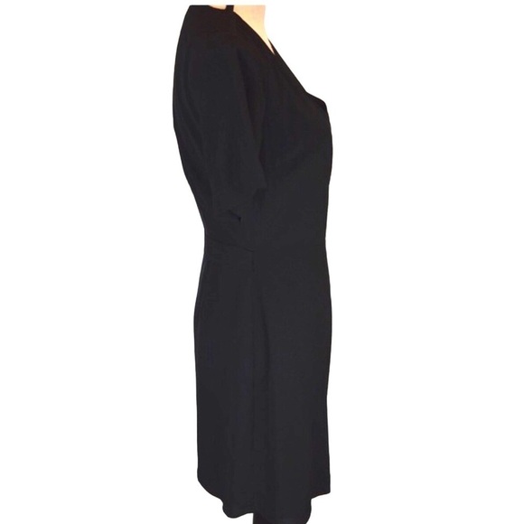 Frank & Oak Black Short Sleeve Wrap Dress, Size XS - Picture 5 of 8